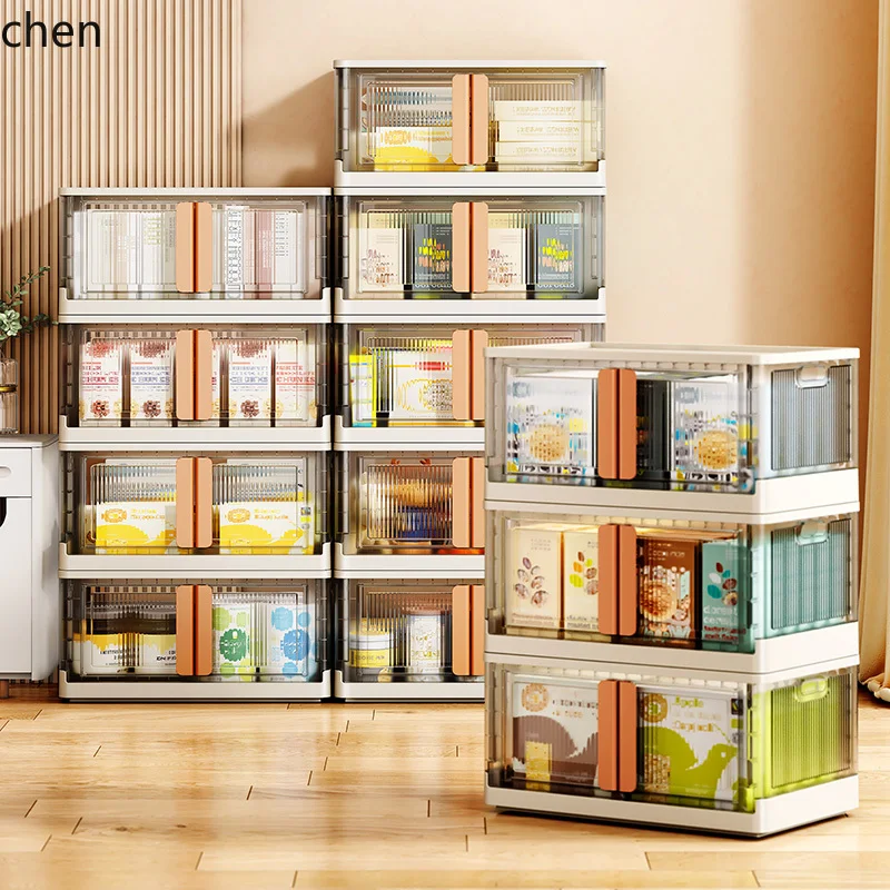YFY Folding Storage Cabinet Home Installation-Free Storage Cabinet Living Room Locker