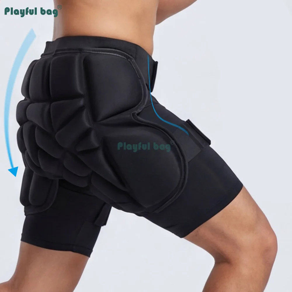 Thick Padded Hip Protector Shorts for Adults Kids Skate Crash Pants Butt Guard for Roller Skating Skiing Snowboard AMB359