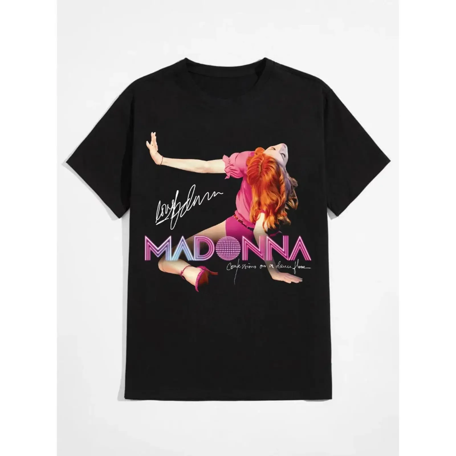 Madonna Confessions Tour Signature Black T Shirt S 5XL vintage Washed Unisex Stretched Slightly Comfortable Stylish Casual