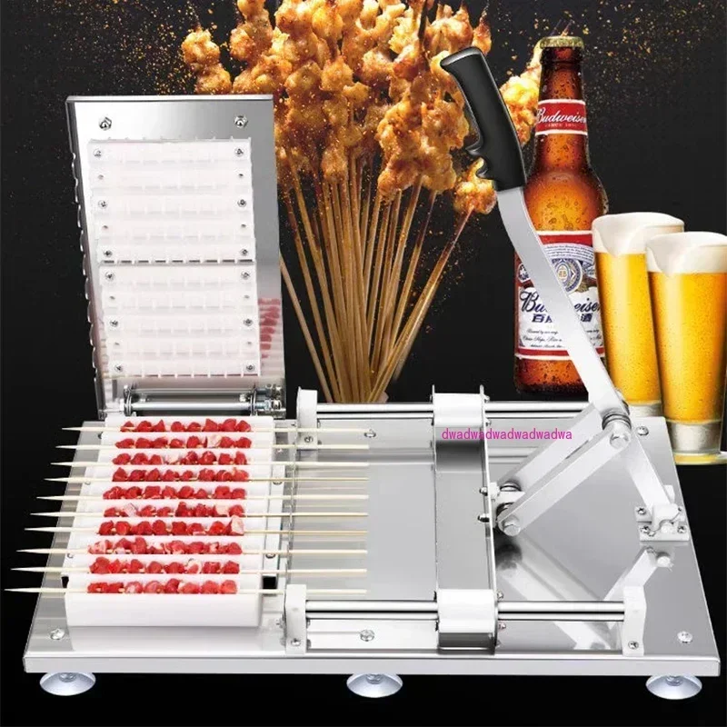 BBQ Semi-automatic Meat String Machine Barbecue Skewer Tools Skewers Stringing Machine Grill Barbecue Kitchen Accessories