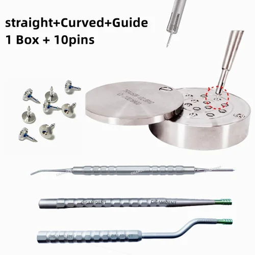 Puntas de hueso Dental, pines de titanio, aplicador de destornillador GBR, soporte de pines de fijación de membrana, instrumentos de implante quirúrgico