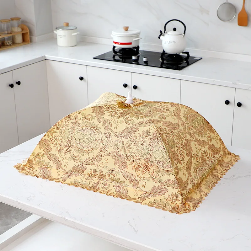 Popular Breathable Table Cover Food Lid Rectangular Full Cloth Dining Table Dust Cover Foldable Kitchen Home Decor Accessories