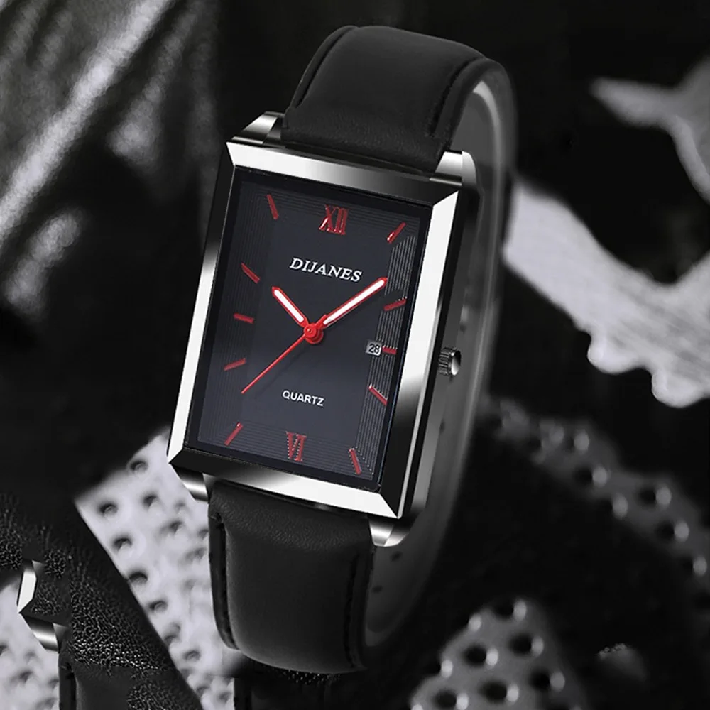 2pcs/set Couple Elegant Watch Set, Roman Numeral Design Square Dial Simple Watch | Formal Occasion | Accessory Sets | Gift