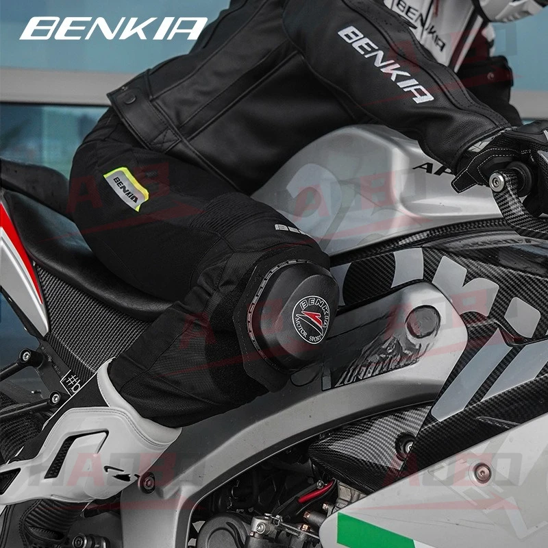 BENKIA Summer Breathable Mesh Motorcycle Stretch Self-cultivation Anti-fall Racing Pants Motorcycle Bending Pants with Grinding