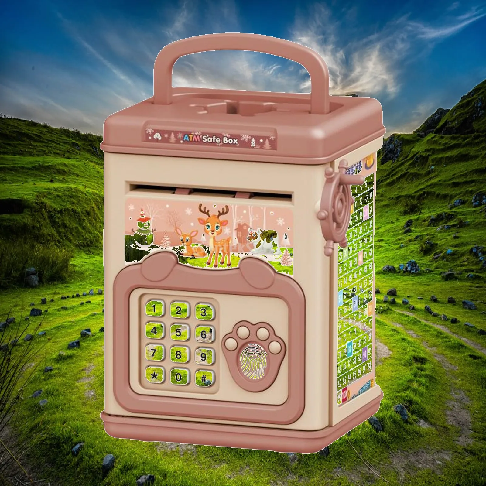 ATM Piggy Bank Password Electronic Money Storage Recognition PP Material Suitable Girls Gift Home Use