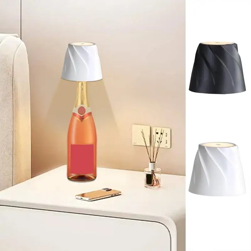 

Plug-in Bottle Lamp 3 Light Mode Rechargeable Wine Bottle Lights Desk Lamp LED Creative Breathing Light Desktop for Restaurants