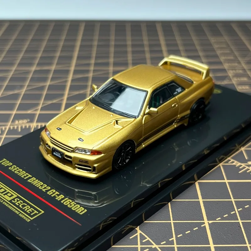 รถโมเดลอัลลอยหล่อขึ้นรูป INNO 1:64 Nissan BNR32 GT-R 650R TOP SECRET ของเล่นสะสมสำหรับผู้ใหญ่ ของขวัญสำหรับเพื่อน