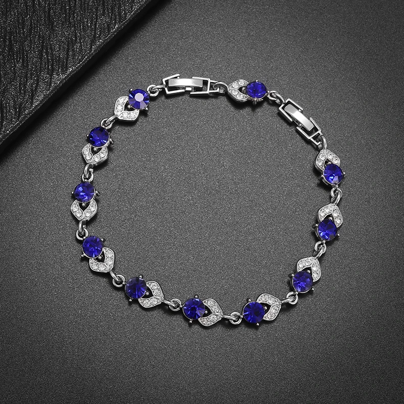 High Quality Niche Amethyst Zircon Flower Adjustable Bracelet for Women Fashionable and Elegant Birthday Party Jewelry Gift