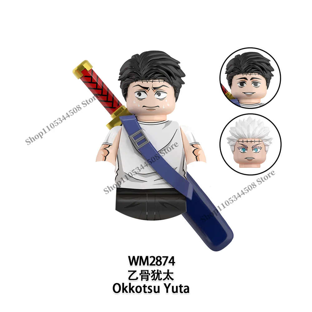 Jujutsu Kaisen Anime-Bausteine Fushiguro Toji Tsukumo Yuki Hanao Choso MINI Cartoon-Puzzle-Bausteine Sammlerstück Geschenk