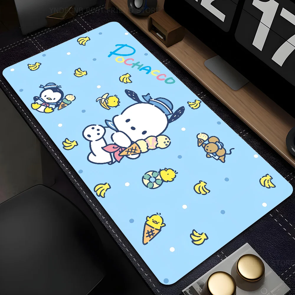 

Cartoon Cute P-Pochacco Large Computer Gaming Accessories MousePads Desk Mats Anti-slip Laptop Soft Mice Pad