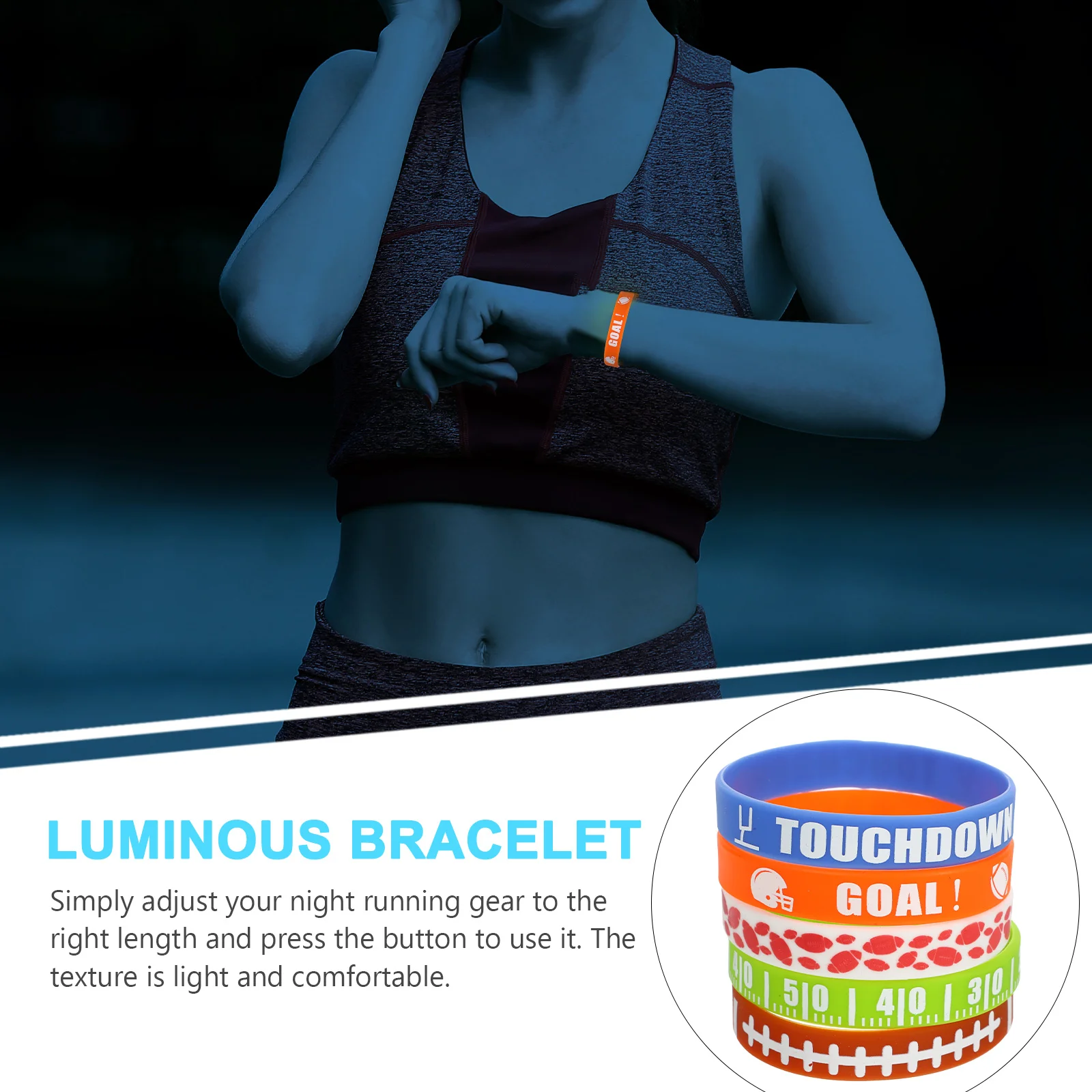 Bracelet de Rugby Chic, Résistant à l'Usure, Compacte, Délicat, en Silicone, Portable, pour Équipe