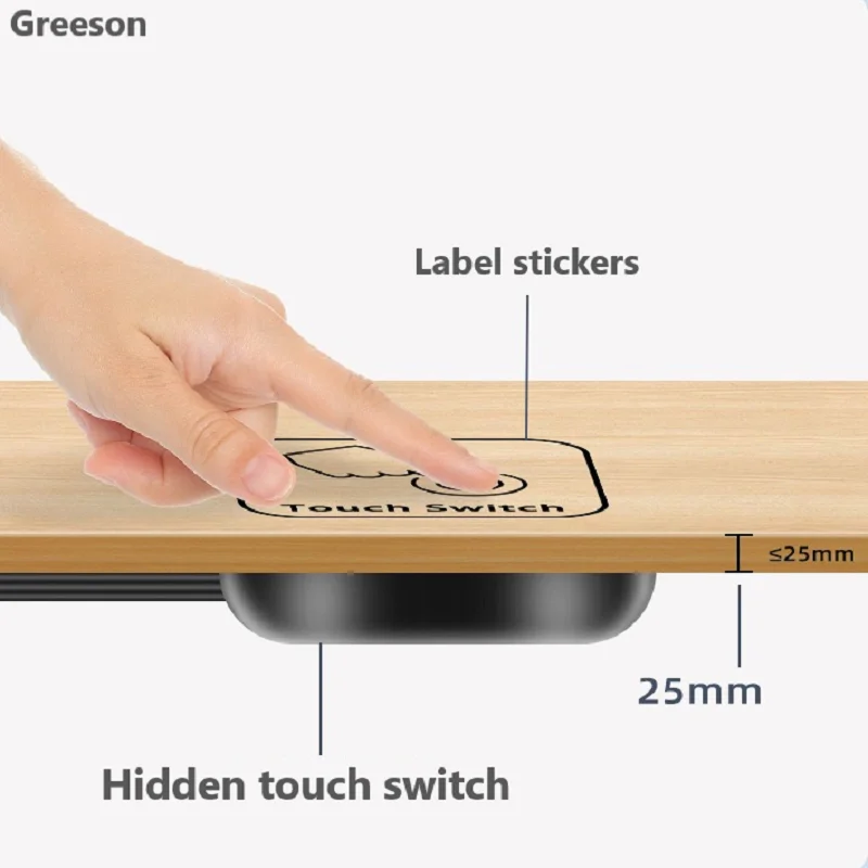 

Ultra thin penetrating touch switch DC12V 24V 60W LED touch sensor for hidden on the back of wooden furniture acrylic stone