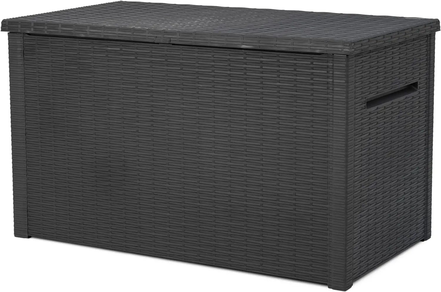 

Java XXL 230 Gallon Resin Rattan Look Large Outdoor Storage Deck Box for Patio Furniture Cushions, Pool Toys,