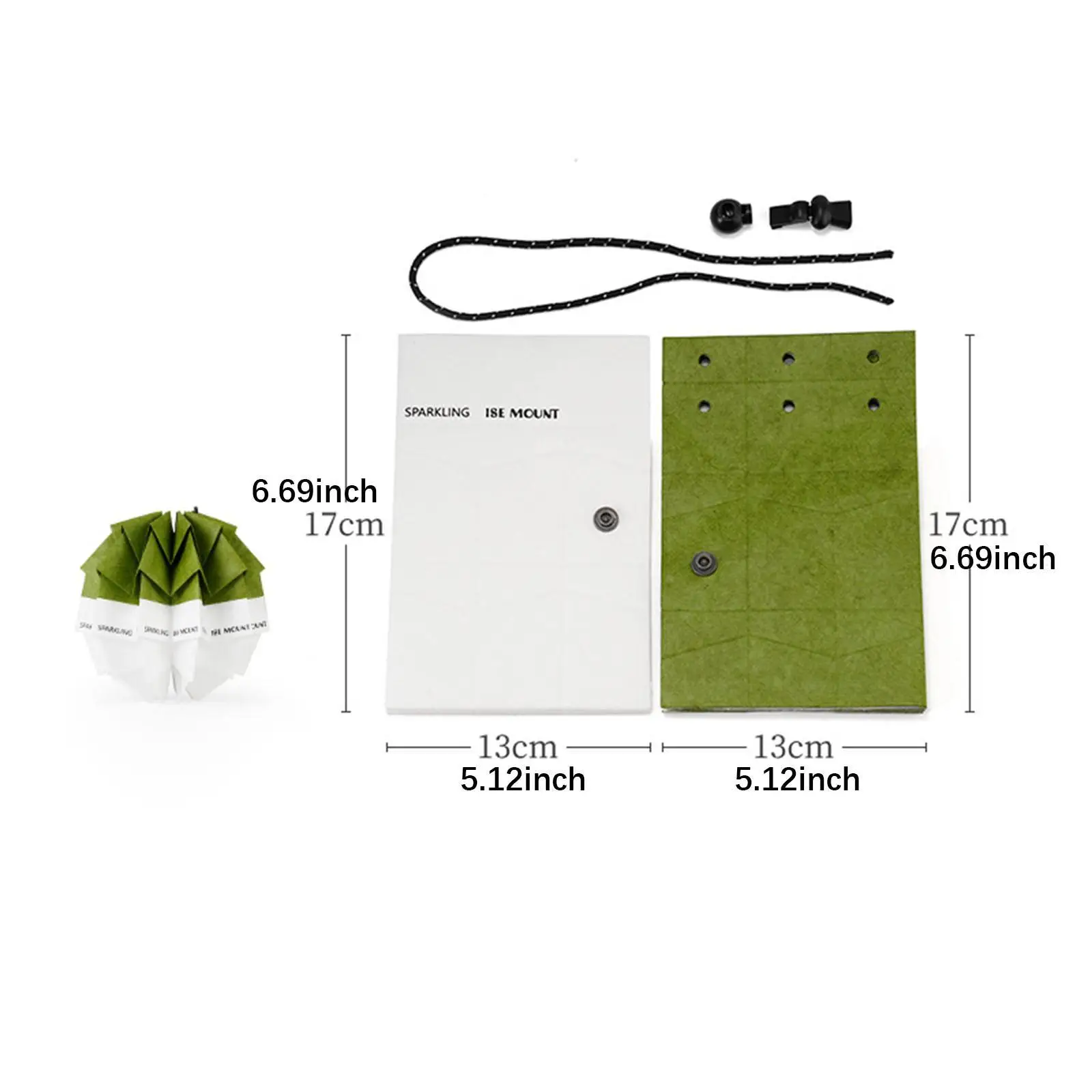 Outdoor Light Shade Paper Lampshade Hanging Lantern Cover Space Saving Portable for Garden Lamp Picnic Camping Hiking
