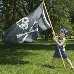 90*150cm Pirate Banner Pirate Theme Birthday Party Decorations Pirate Ship Skull Pennant Flags for Halloween Party Decor Cosplay