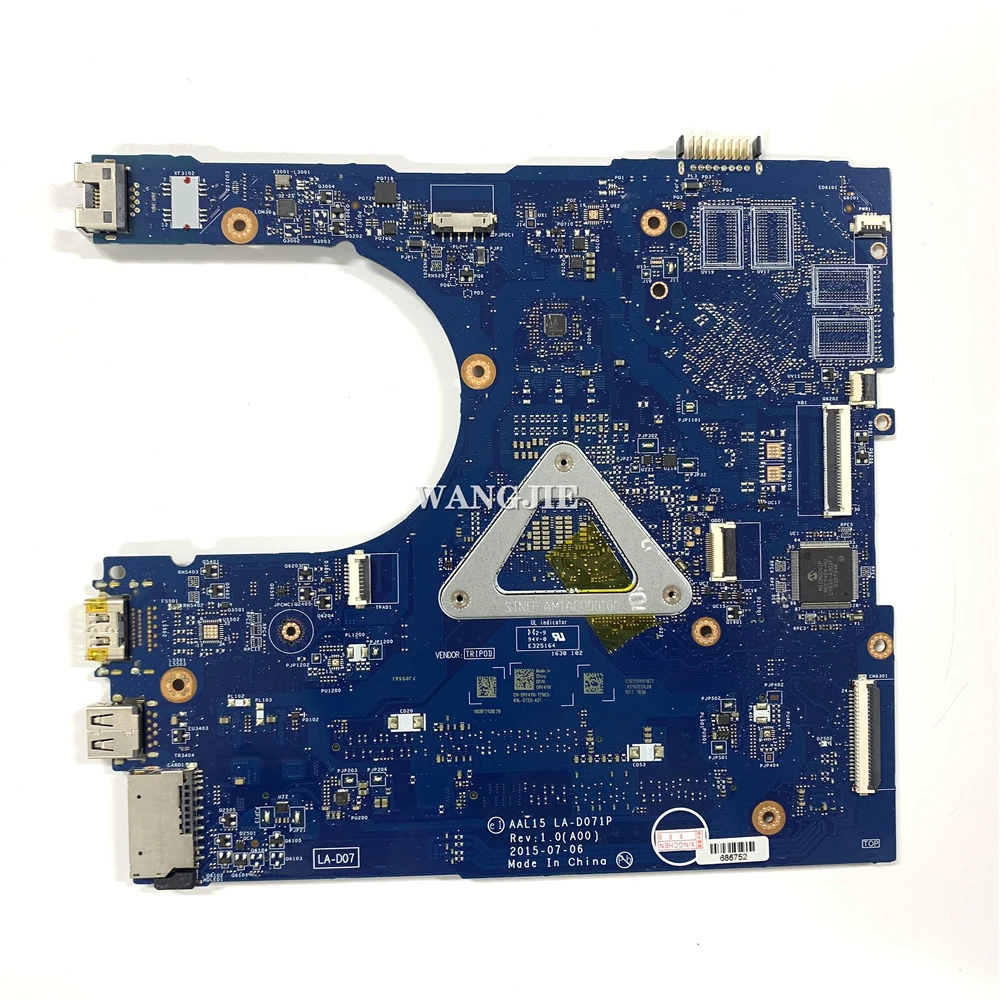 FOR Dell Inspiron 15 5559 5459 5759 Laptop Motherboard 0FV59D I5-6200U / 0RV4XN I7-6500U / 096H02 4450U AAL15 LA-D071P