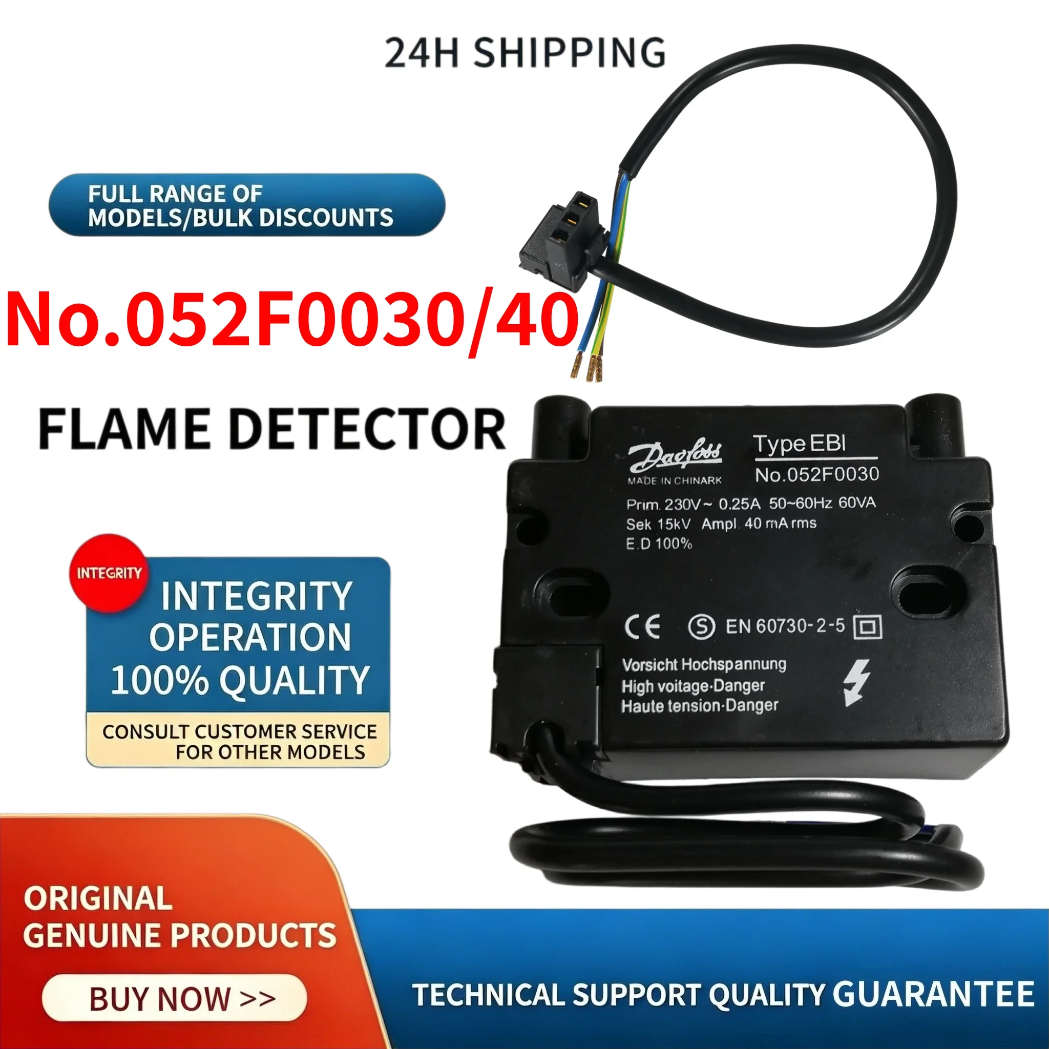 Industrial Burner Ignition Transformer EBI NO.052F0030 15KV NO.052F0040 11KV Gas Oil Burner Ignition Unit, 24h Fast Shipping