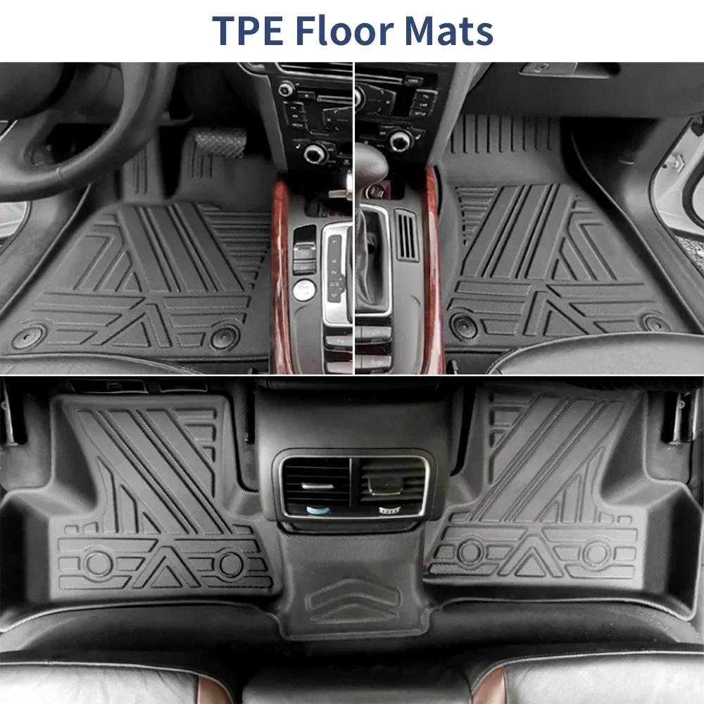 For BMW 5 Series F10 G30 G38 2010-2023 530e Car All-Weather TPE Non-slip Foot Mats Odorless Pad Waterproof Tray Mat Accessories