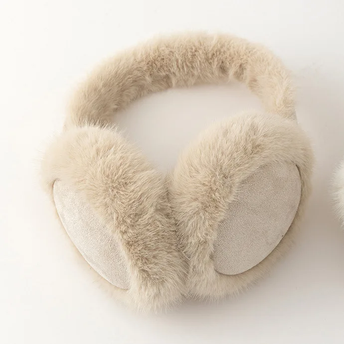 Solido morbido peluche orecchio tenere più caldo moda classica protezione per le orecchie all'aperto paraorecchie copertura per le orecchie paraorecchie sportive invernali per le donne