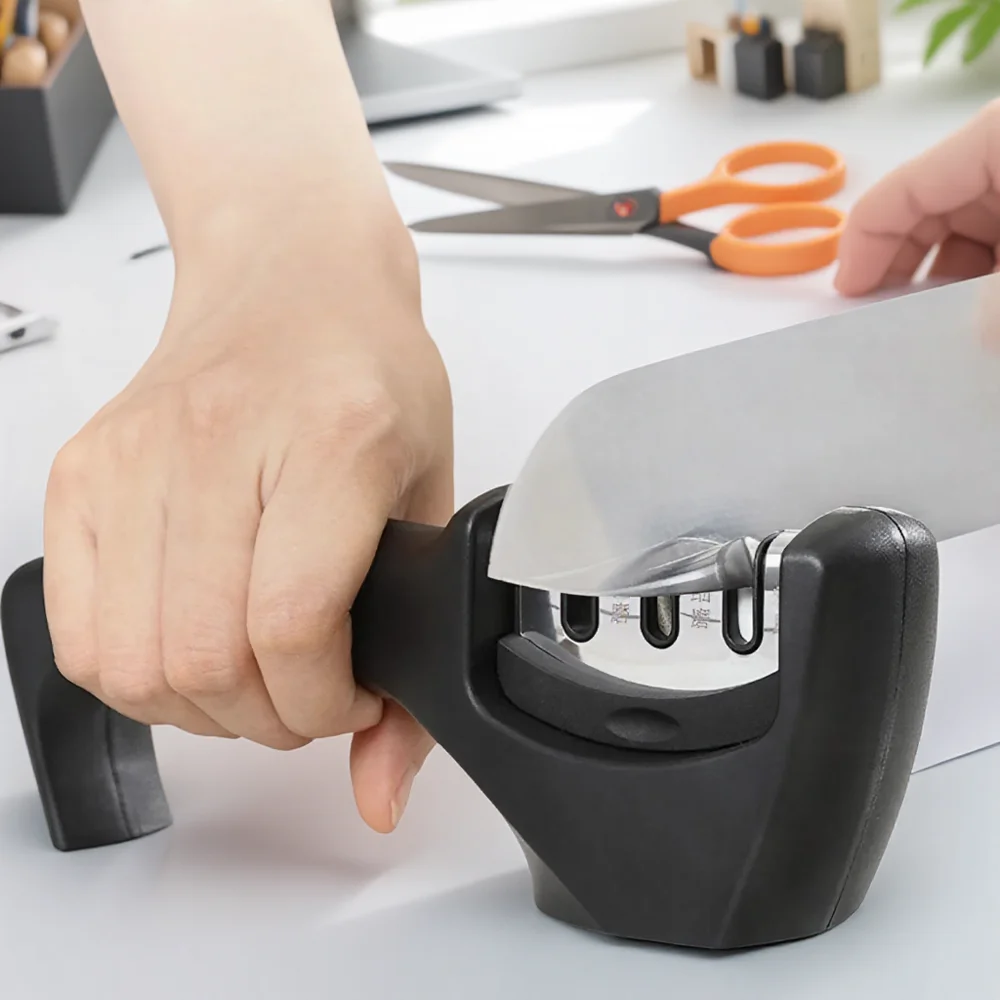 

Профессиональный 3-х каменных точилок для ножей, вольфрамовый алмазный керамический точильный камень для кухонных инструментов