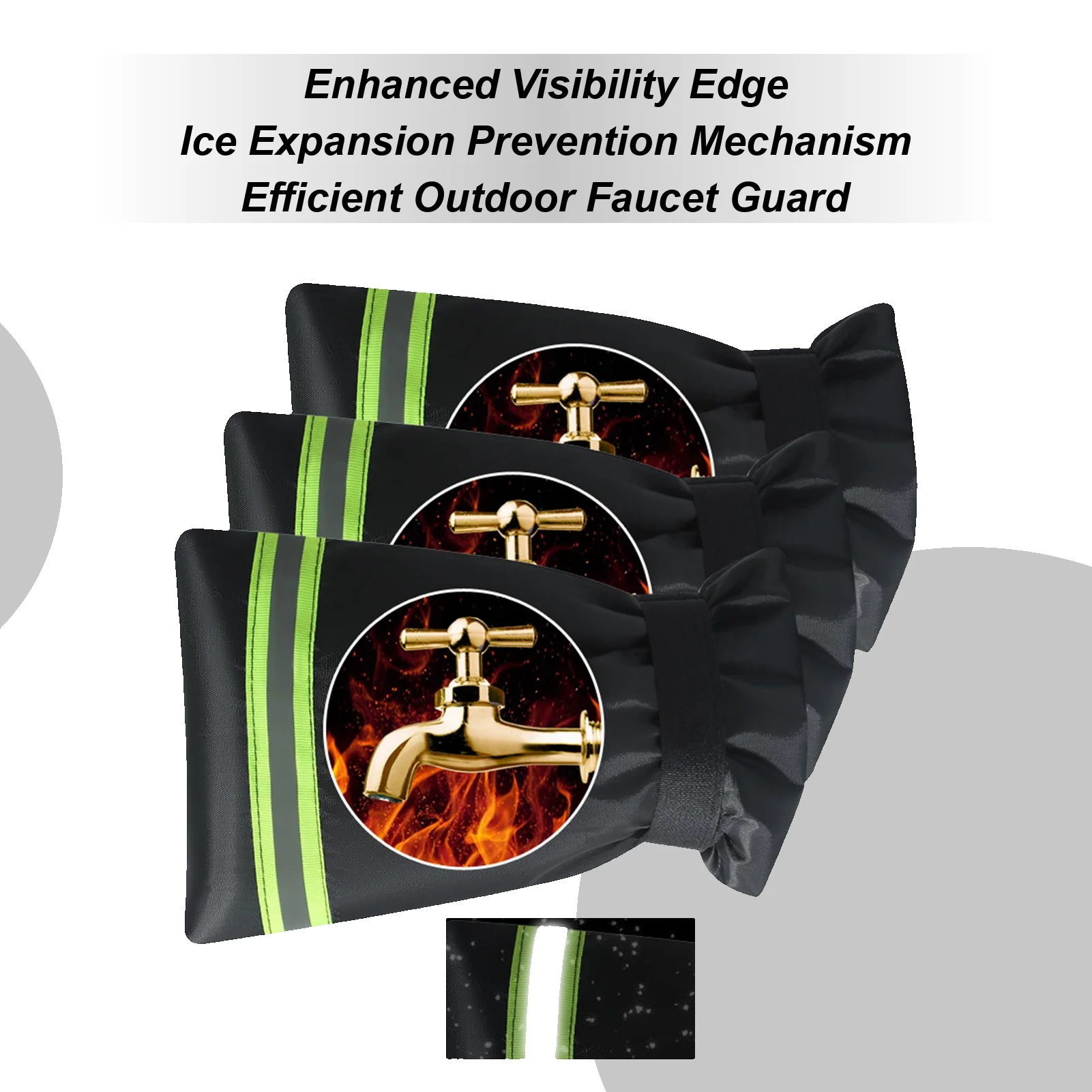 Outside Frost-Proof Faucet Protector Faucet Covers With Reflective Strips Winter Spigot Freeze Protection Covers For Yard