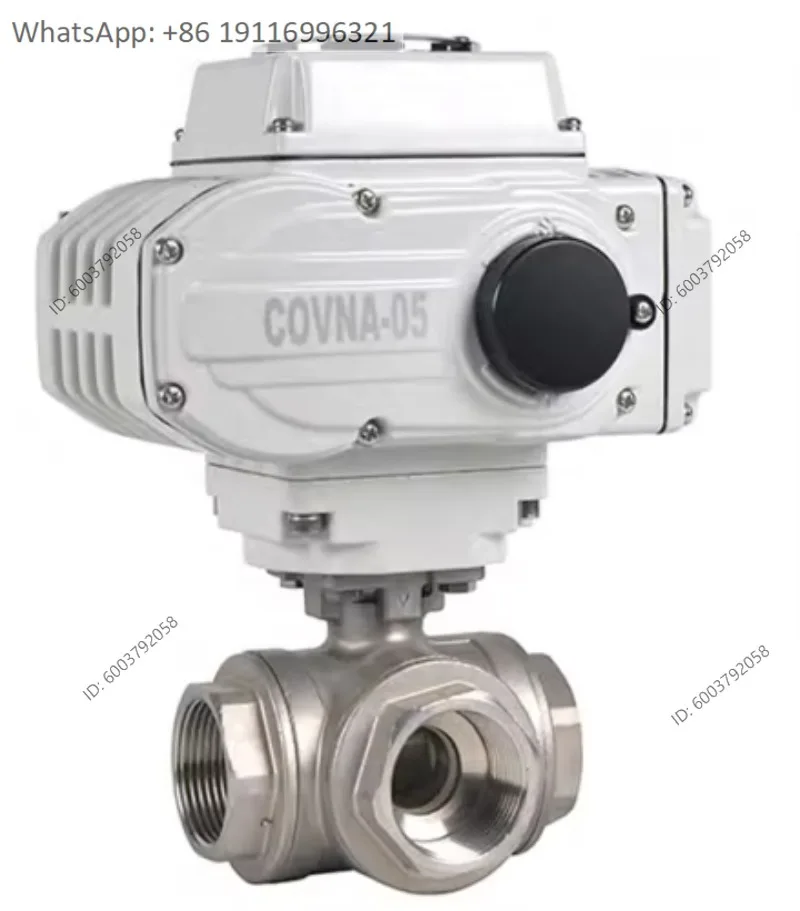 L/T port 1/2/3 inch DN25/50/80 24vdc 12vdc 110vac 220vac three-way motor controlled electric threaded ball valve