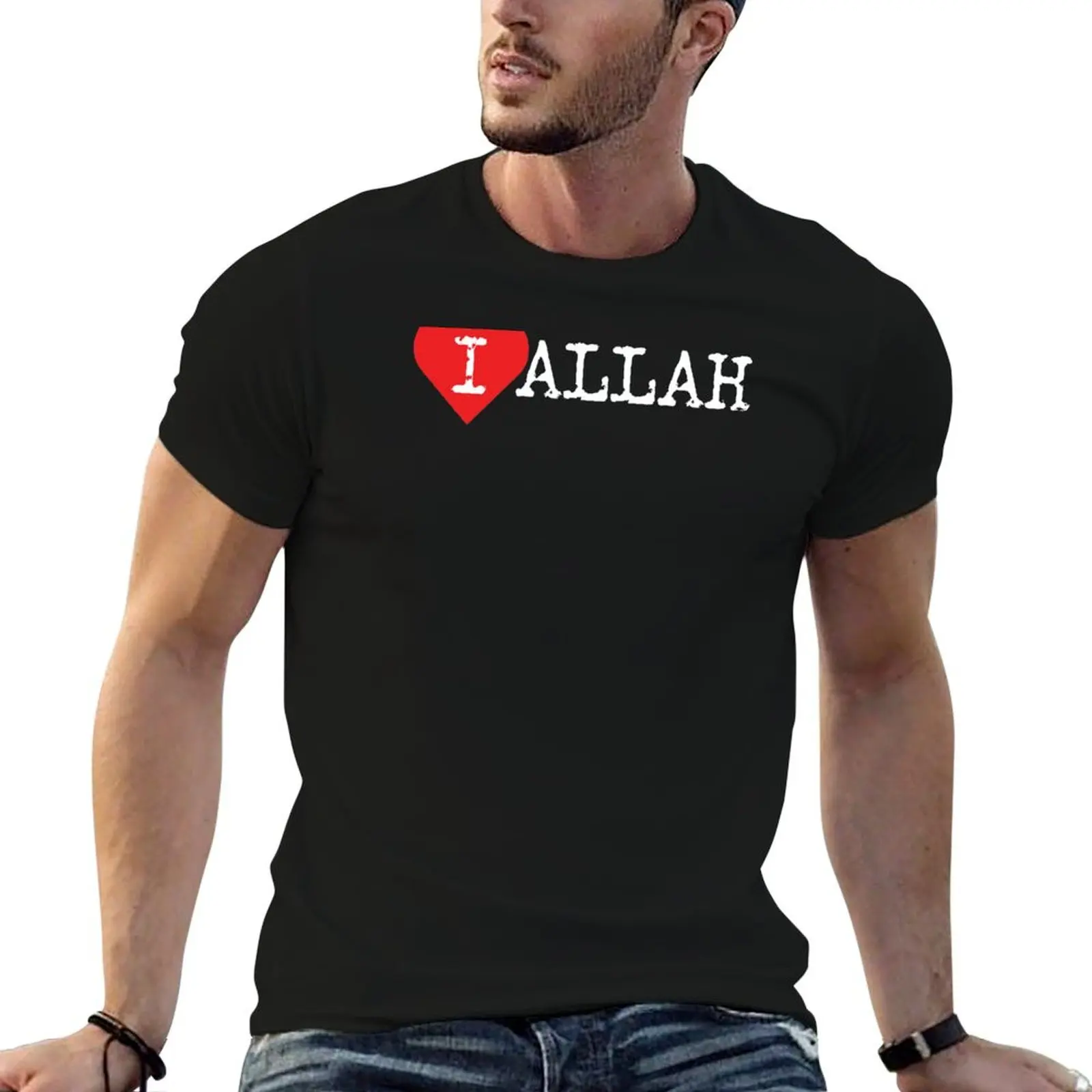I Heart Allah Love Allah T-Shirt Work Utility Short Sleeve Shirt
