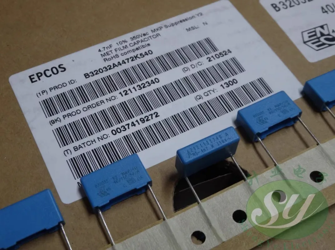 5PCS EPCOS 0.0047uf/350VAC 4.7nf 4n7 4700pf 472 Y2 New thin film capacitor B32032A4472K540