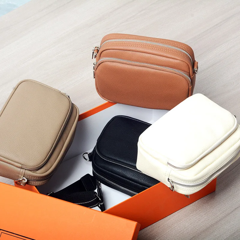 

Женская сумка через плечо из искусственной кожи на одно плечо, многослойная многофункциональная изысканная маленькая квадратная сумка большой вместимости