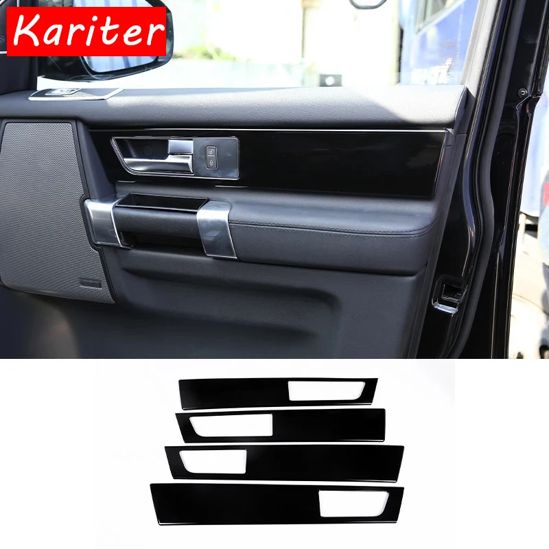 

For Land Rover Discovery 4 LR4 2010-2016 ABS Door Inner Handle Panel Decorate Auto Interior Trim Stickers Black Accessories