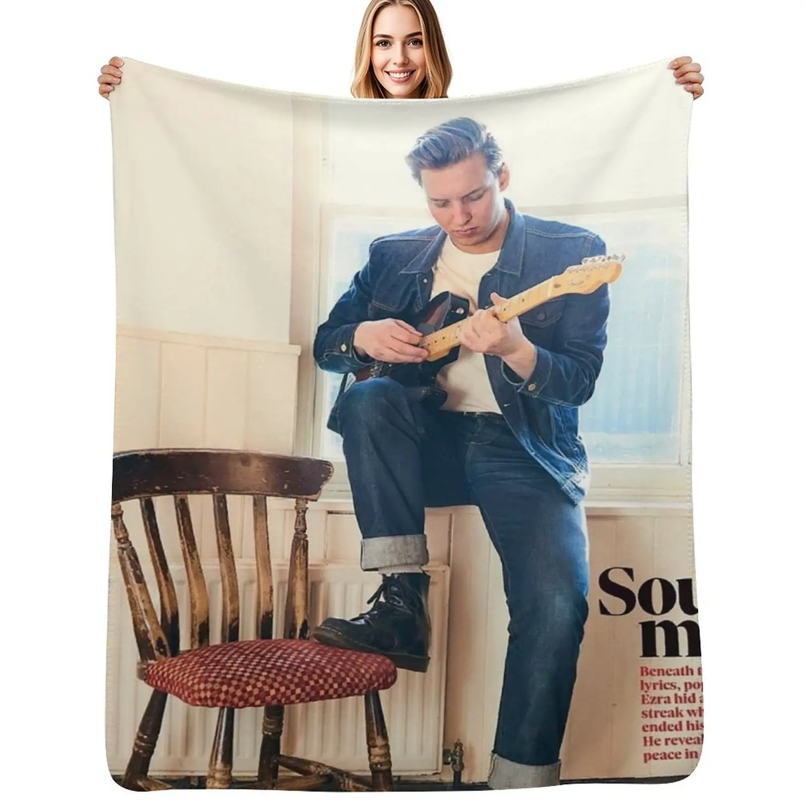 

soul man Throw Blanket Cozy Sofa Blanket for TV Watching Napping