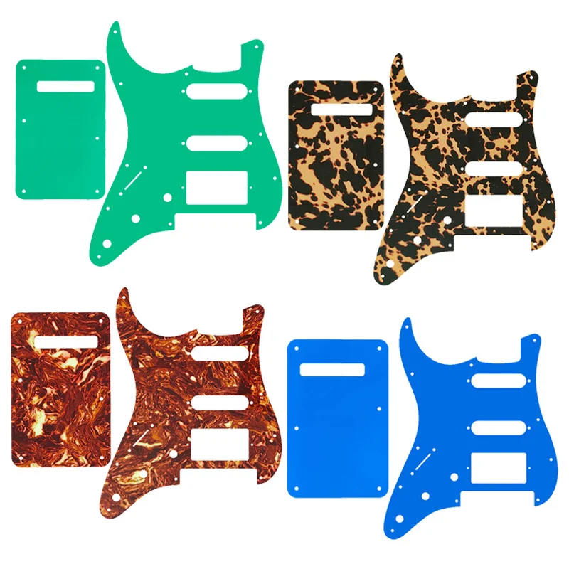 

5pcs Guitar Pickguard - For Left Hand US 11 Screw Holes Strat With Floyd Rose Tremolo Bridge PAF HSS Scratch Plate Back Plate