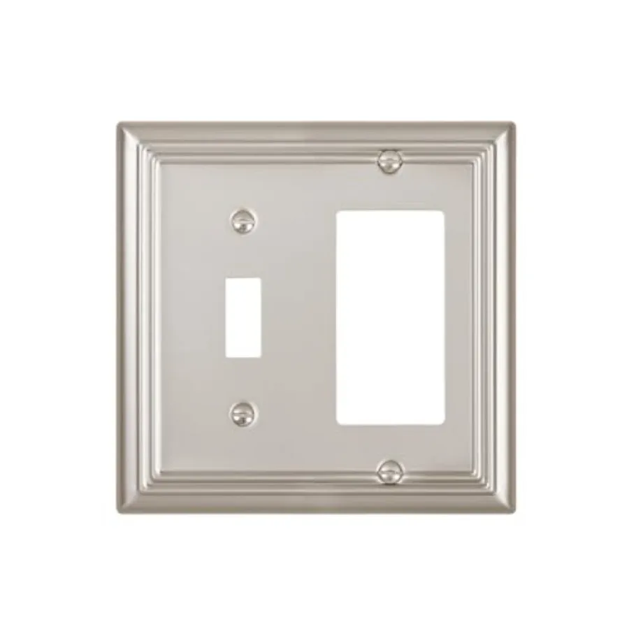 Decorative Framed Design Switch Plates Outlet Covers, Duable Metal Wall Plates / Pack