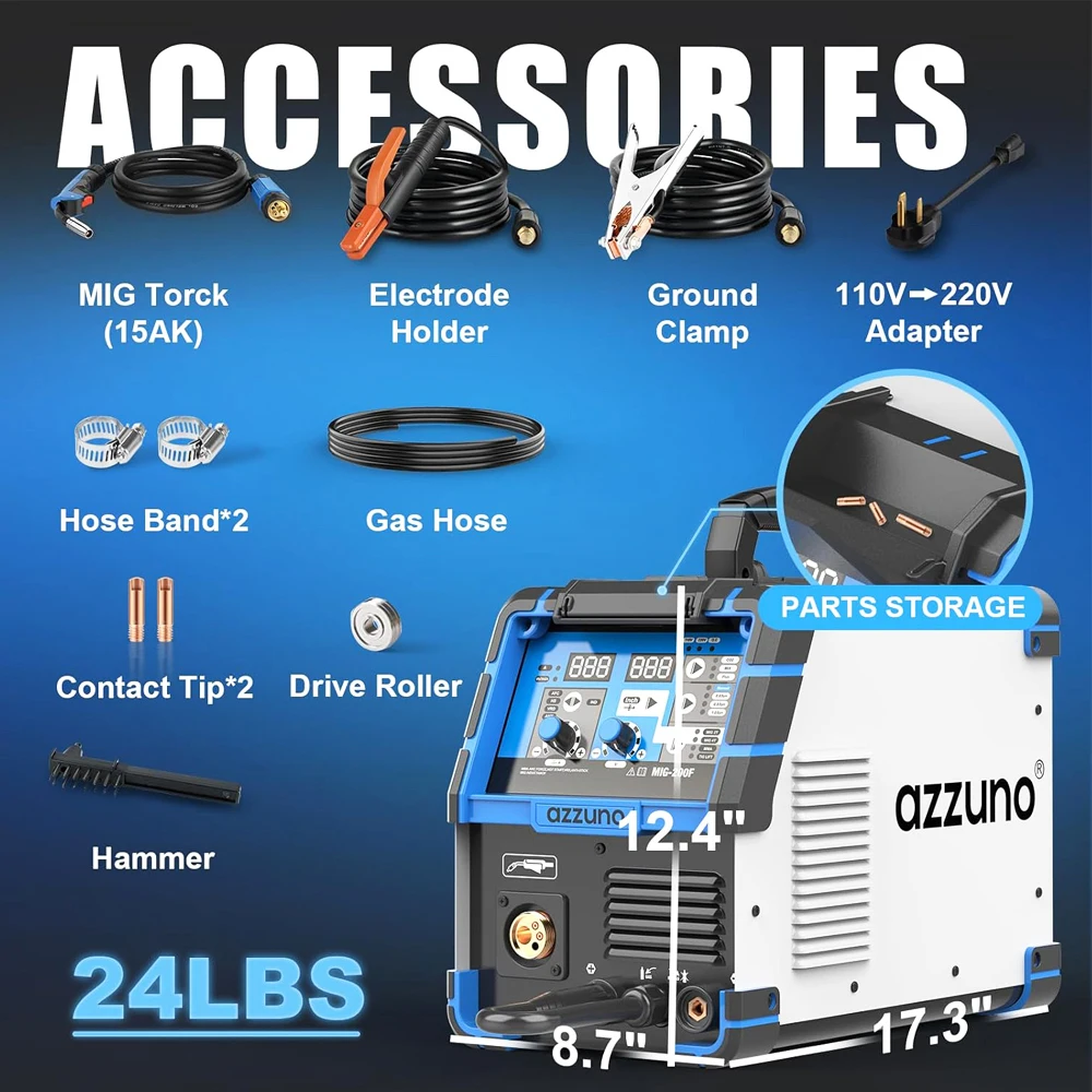 Полуавтоматический сварочный аппарат 4 в 1, безгазовый сварочный аппарат, 110/220 В, сварочный аппарат, 2 т/4 т, портативный инверторный сварочный аппарат, подарочные аксессуары