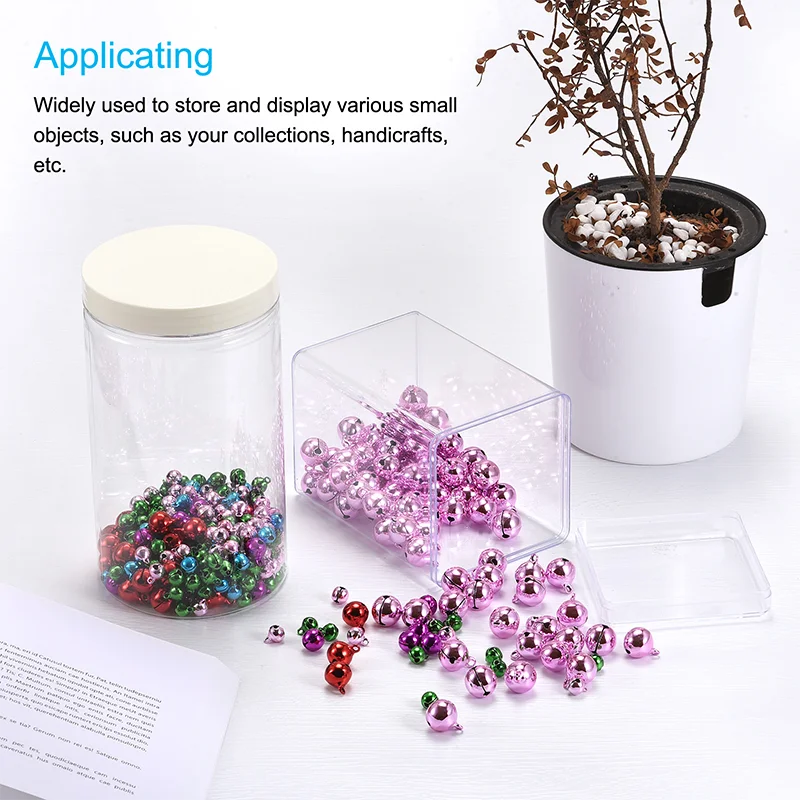 2/4pcs Clear Acrylic Plastic Storage Box Square Cube Display Case with Lid Container Box Dust Proof Display Box Showcase