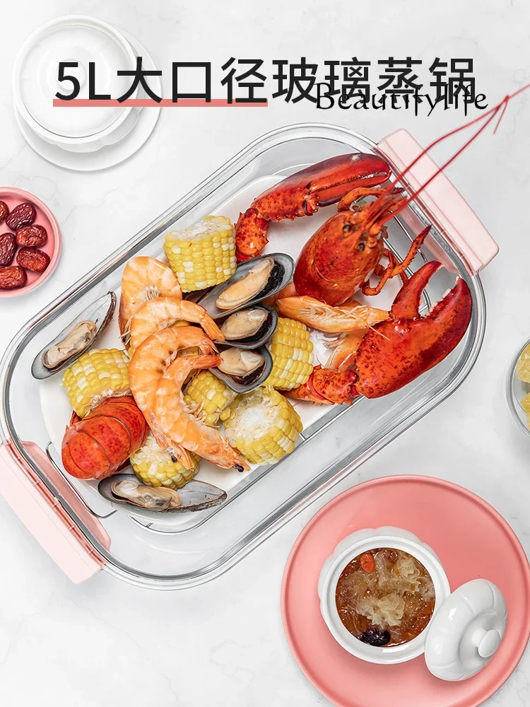 Glas-Elektro dampfer Multifunktion ale integrierte Haushaltsfisch-Dampf geräte