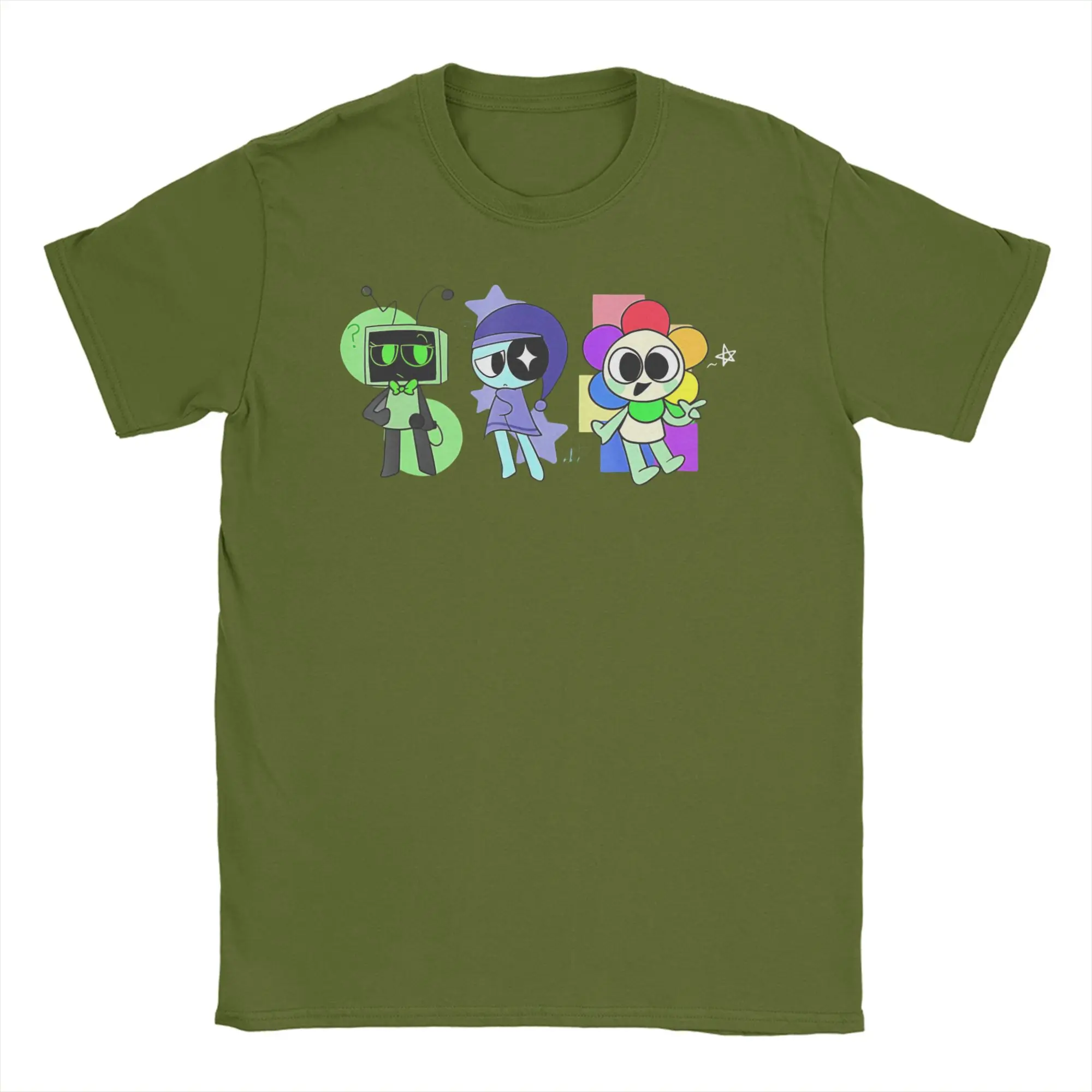 

Dandys World Characters Funny T-Shirt Men Women Vintage 100% Cotton Tees Round Collar Short Sleeve T Shirt Plus Size Clothing