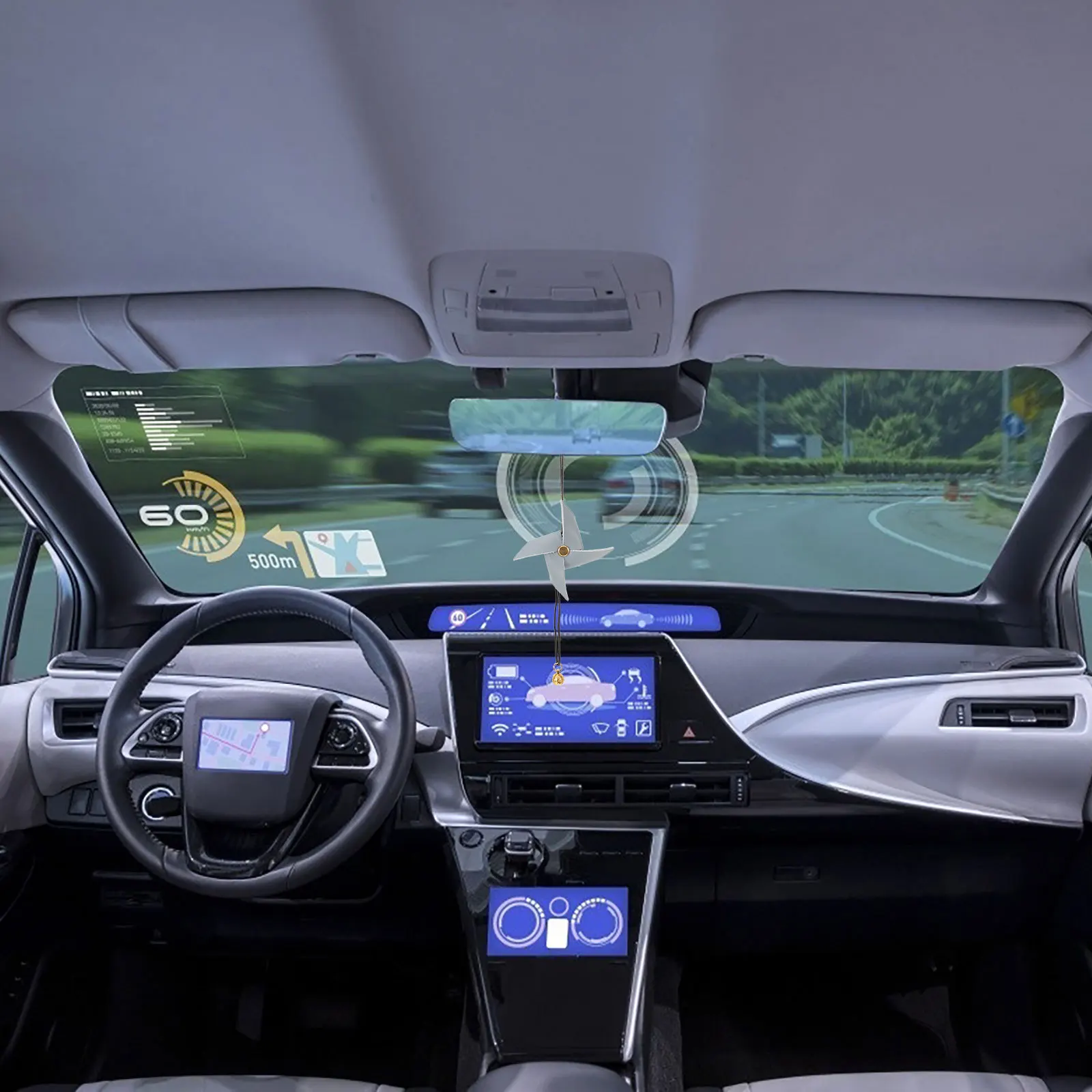 

Windmill Car Pendant Car Interior Decorations Mirror Hanging Windmill Ornament Stylish Auto Accessories Gift