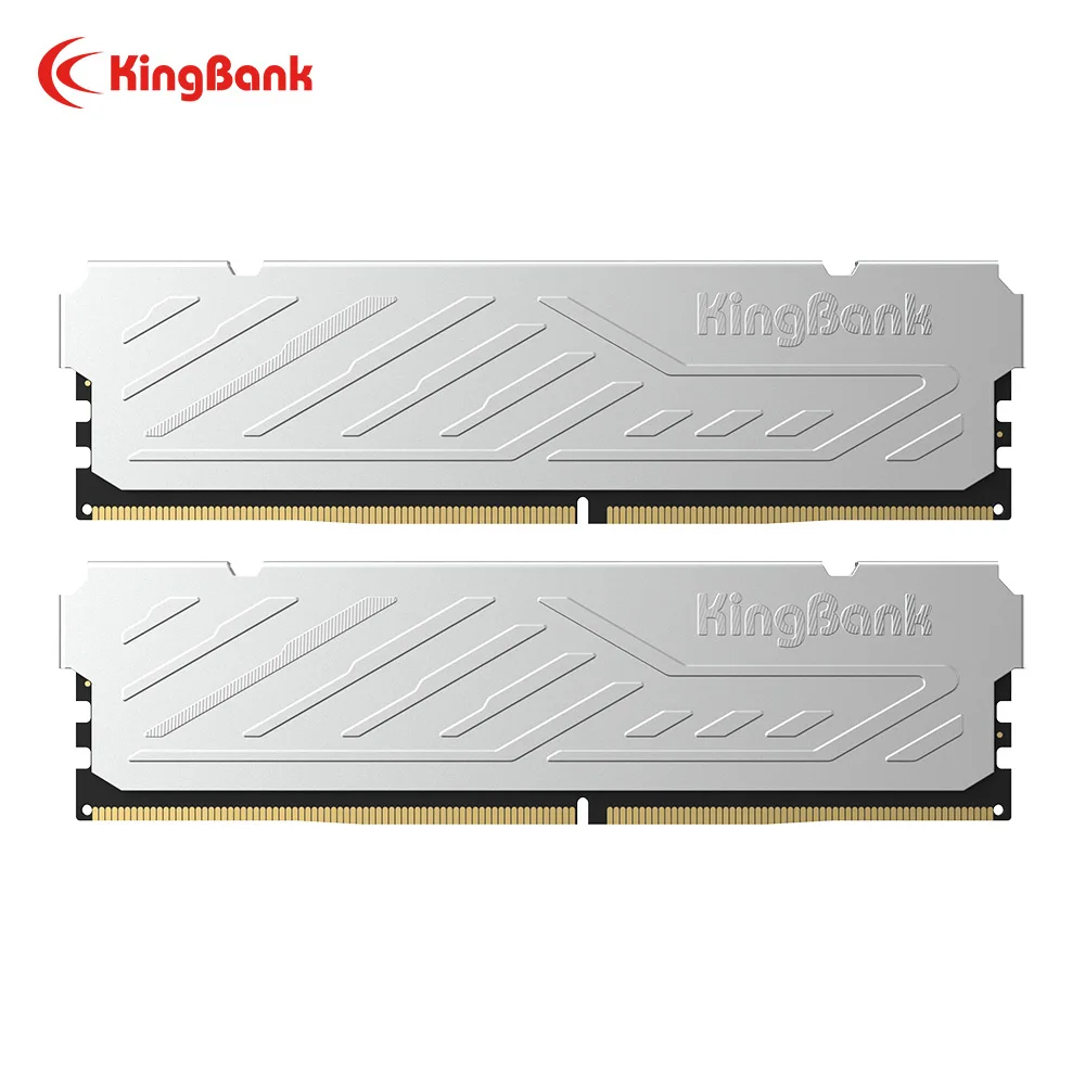 KingBank KJXS DDR4 سلسلة مبدد حرارة فضي 8 جيجابايت / 8 جيجابايت × 2 / 16 جيجابايت / 16 جيجابايت × 2 / 32 جيجا 3600 ميجا هرتز XMP طقم ثنائي القناة عالي السرعة وذاكرة الوصول العشوائي للكمبيوتر #6