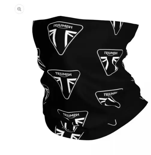 Couvre-cou Bandana Triumph pour moteur de moto, écharpe enveloppante de course Triumph imprimée, cagoule multi-usage pour l'extérieur, unisexe, coupe-vent pour adultes