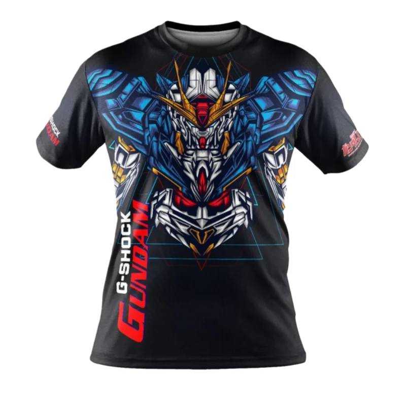 بانداي البدلة المتنقلة جاندام جي شوك أنيمي طباعة كم طويل و تي شيرتات قصيرة الاكمام الصيف سريعة الجافة مريح Athleisure خفيفة الوزن #1