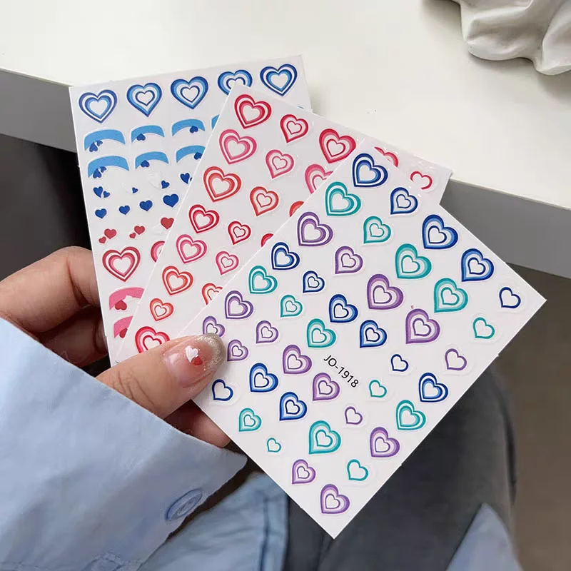 3D Beating Heart Nail Art Aufk – Nail Art Ombre Pink Bewertung und Preis