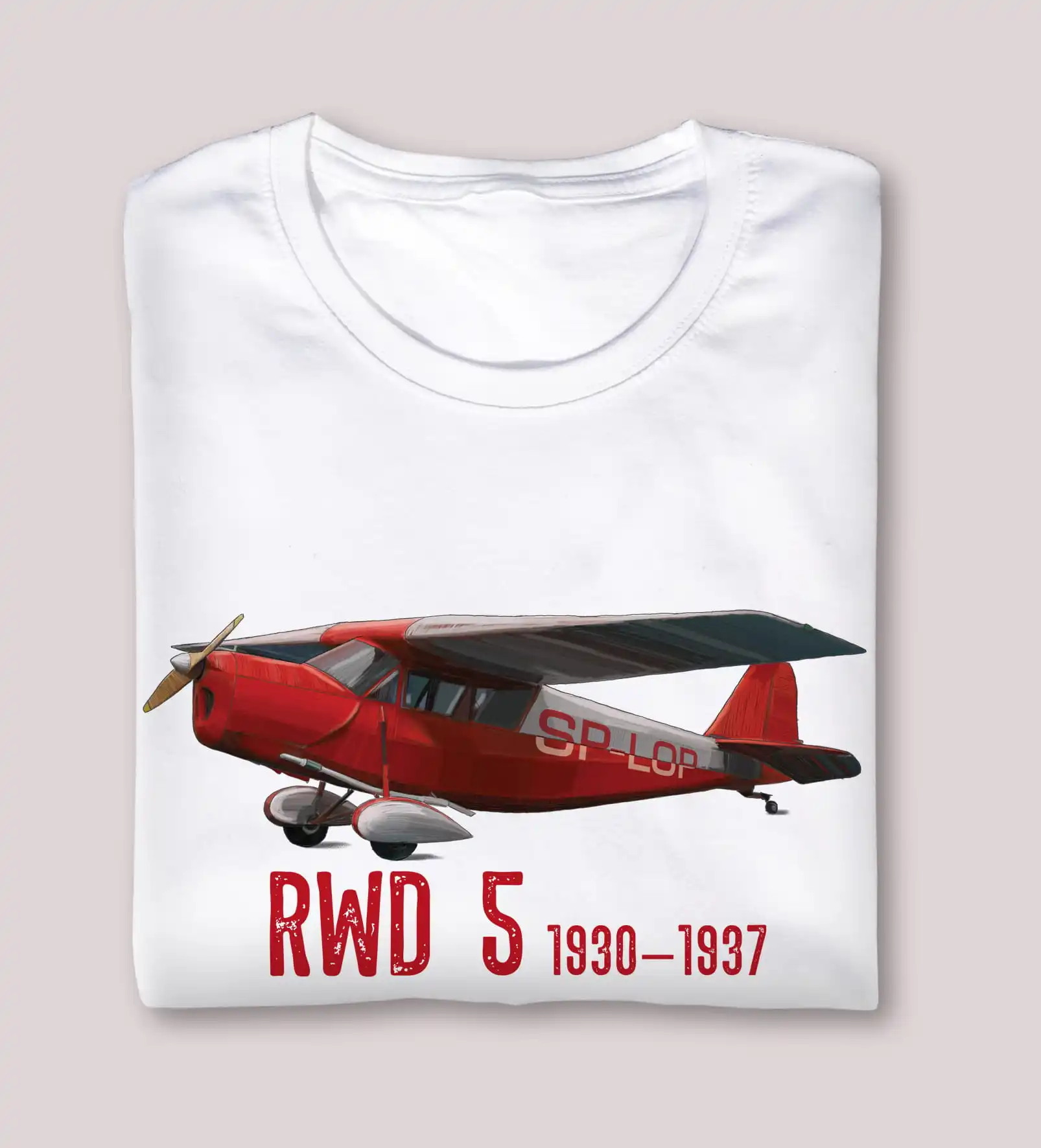 Polish RWD-5 Touring and Sports Plane T-Shirt 100% Cotton O-Neck Summer Short Sleeve Casual Mens T-shirt Size S-3XL