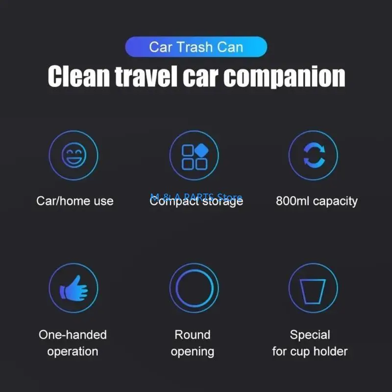 

U1JF CAR CUP HAPER CRAMSHELL TRASH BIN Седан мусорная пыль корпус для хранения ящика для хранения