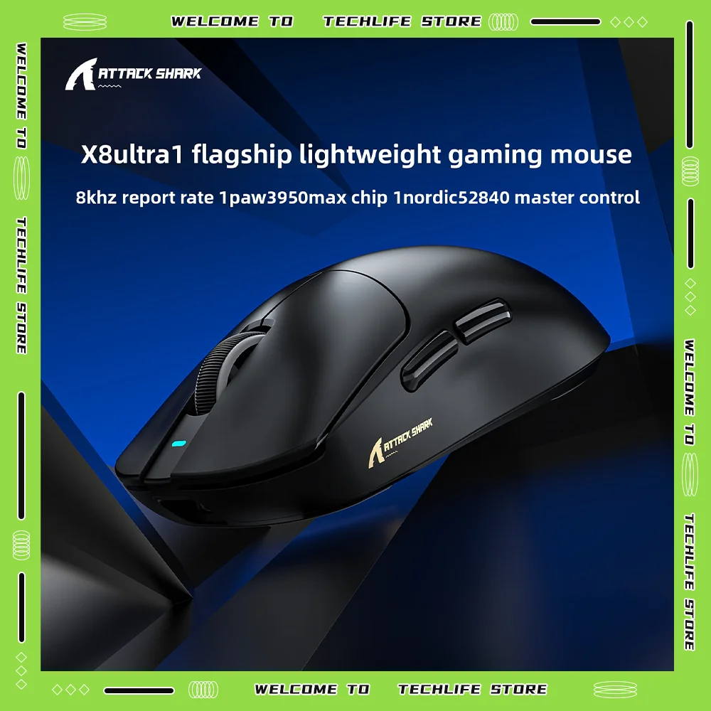 

Игровая мышь Attack Shark X8 Ultra/SE/PLUS, беспроводная Bluetooth/проводная 2,4G PAW3950, легкая эргономичная RGB-спортивная игровая ПК