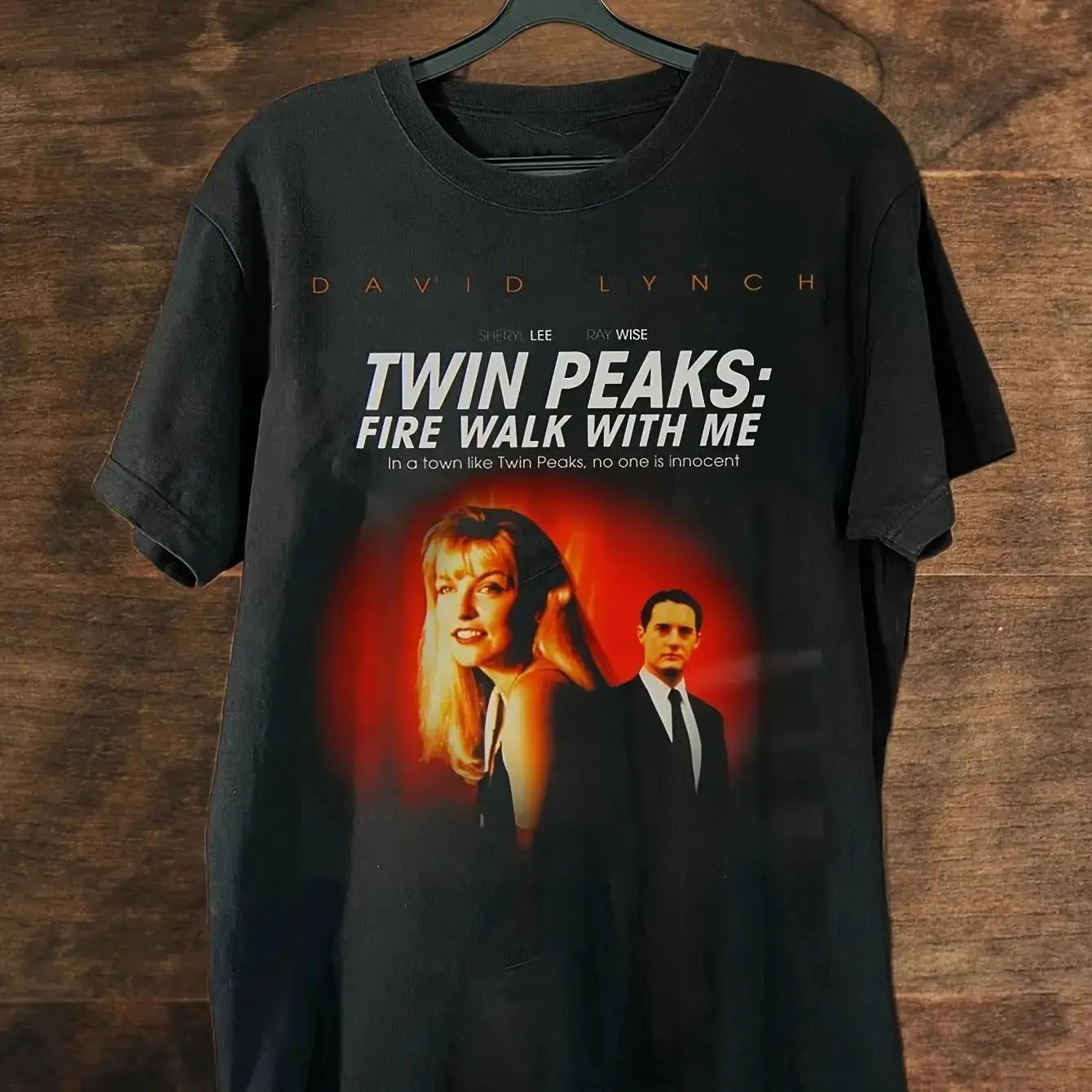 Y2k Vintage 90s Tops Version of Twin Peaks Walking with Fire Movie T-shirt Summer Casual Loose T-shirt Hip Pop Tees Unisex