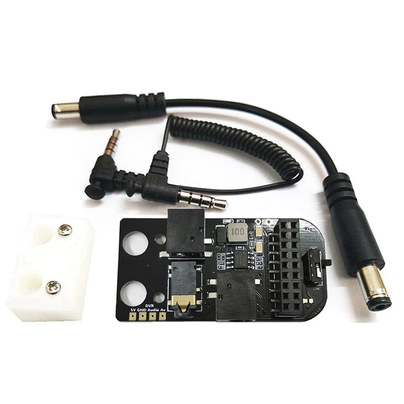 Kit Módulo Receptor Leve para Óculos de Voo, V2 Flight Goggles, Analógico Externo, 5.8G, RX Port, 3.0, 5V, 3A