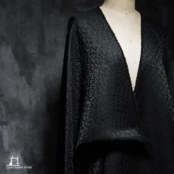 Scattered black gold rice three-dimensional jacquard fabric, special creative handmade DIY clothing designer fabric