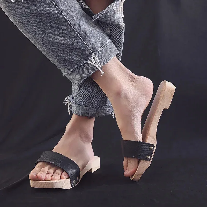 Jemma Leong Anime japonés rey chamán Yoh Asakura Cosplay Geta zuecos de madera zapatillas hombres mujeres para sandalias de verano NM31