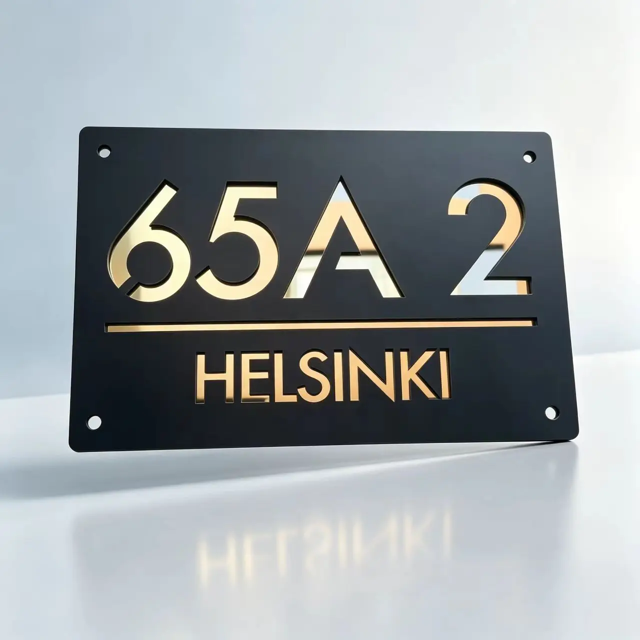 Large Exterior Doorplate Street Signs, 3D Laser Cutting, Customizable Numbers and Street Names